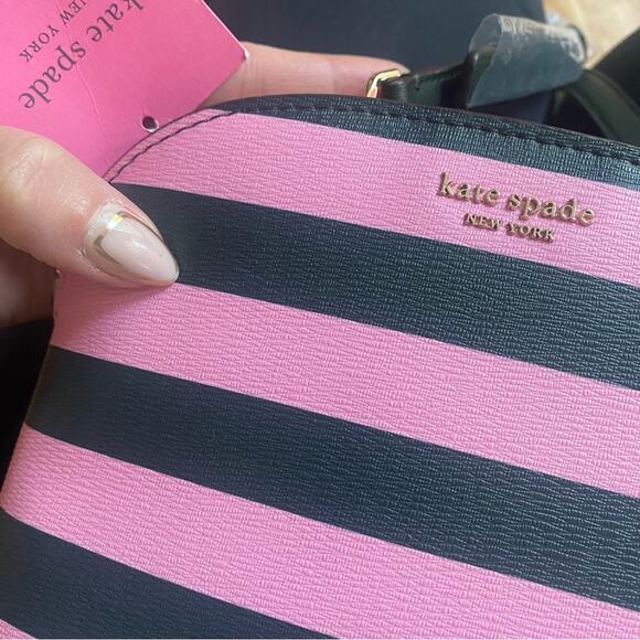 NEW Kate Spade New York SYLVIA STRIPE SMALL DOME CROSSBODY - Picture 2 of 9